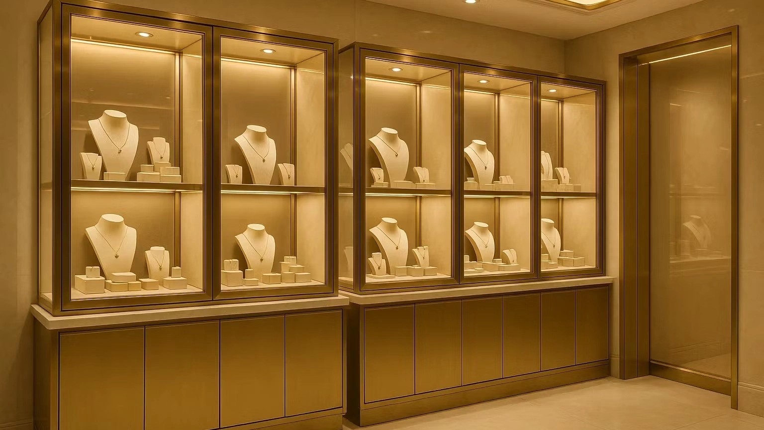Design of Gold Showcase in Varamin with Varna Decor Design of Gold Showcase in Varamin with Varna Decor