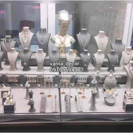 Showcase of royal base jewelry