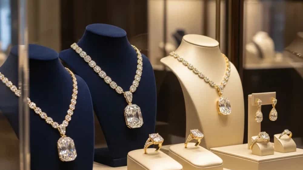 Design and construction of a luxury jewelry shop window in Varamin